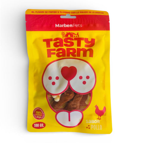 TUTROS DE POLLO CON HUESO DE CALCIO 100GR TASTY FARM