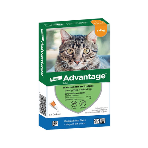 ADVANTAGE PIPETA GATO HASTA 4 KG 0.4ML