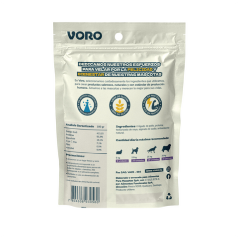 VORO SNACK SABOR A HÍGADO DE POLLO 90GR