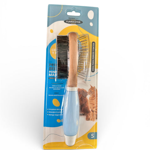 CEPILLO DOBLE CARA PARA MASCOTAS 21x5x5.7 cm | 104 g FURMASTER