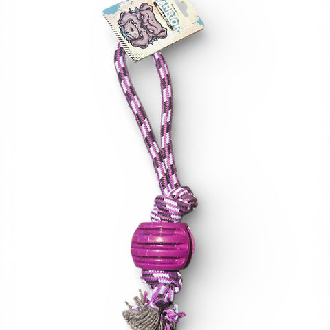 WARRIOR CUERDA CON PELOTA DENTAL GOMA TPR 28 cm | 80 g