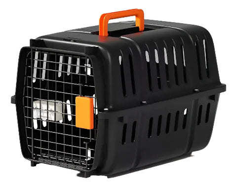 TRANSPORTADORA CANIL PLASTICA NEGRA DOG IN BLACK