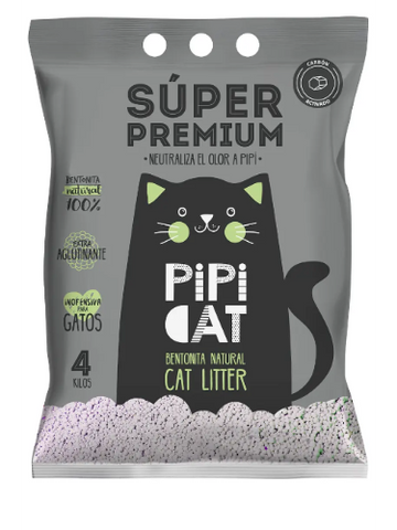 ARENA SANITARIA  PIPICAT PREMIUM CARBÓN AROMA LAVANDA 4KG