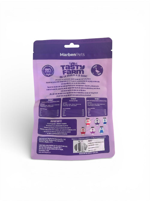 TRUTOS DE PATO CON HUESO DE CALCIO 100GR TASTY FARM